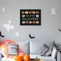 Happy Halloween Jack O Lanterns Framed Print
