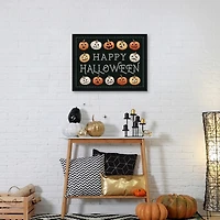 Happy Halloween Jack O Lanterns Framed Print