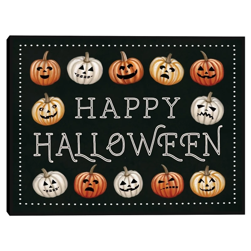 Happy Halloween Jack O Lanterns Framed Print