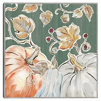 Pumpkin Patch Framed Canvas Art Print