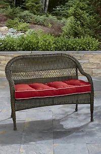 Red Terrasol Outdoor Bench Cushion