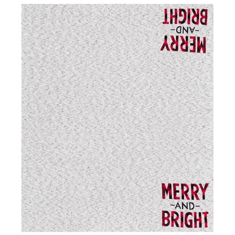 Gray Merry and Bright Throw