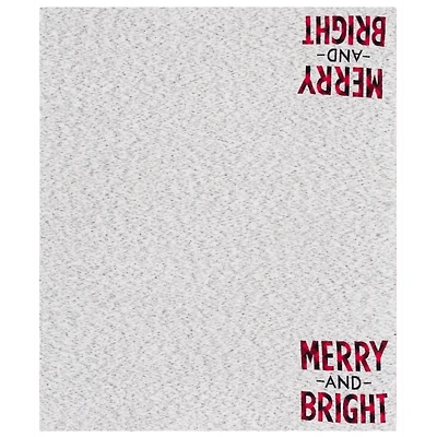 Gray Merry and Bright Throw