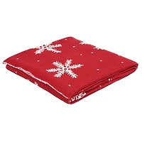 Red Holiday Snowflake Throw