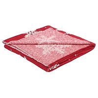Red Holiday Snowflake Throw