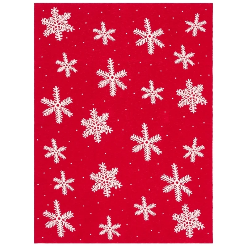 Red Holiday Snowflake Throw