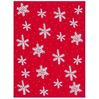 Red Holiday Snowflake Throw