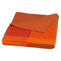 Orange Plaid Throw