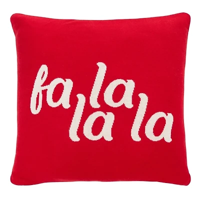 Fa La La La Reversible Christmas Pillow