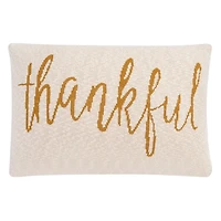Beige Thankful Lumbar Pillow