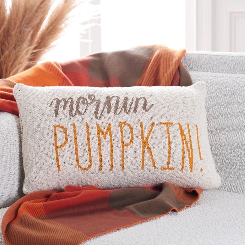 Mornin Pumpkin Fall Lumbar Pillow