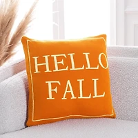 Orange Hello Fall Pillow