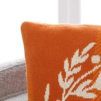 Orange Plaid Hello Pumpkin Pillow