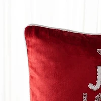 Red Joy Love Peace Christmas Pillow