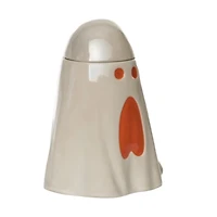 White Iridescent Ghost Cookie Jar
