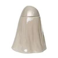 White Iridescent Ghost Cookie Jar
