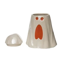 White Iridescent Ghost Cookie Jar
