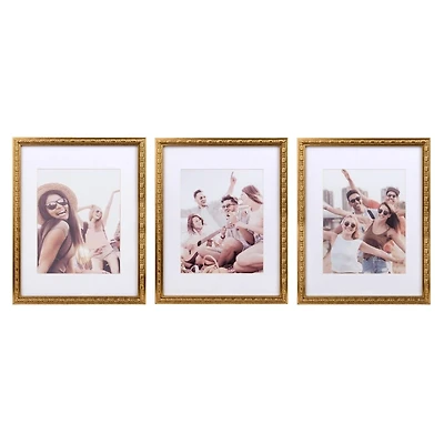 Gold Beaded 3-pc. Gallery Wall Frame Set
