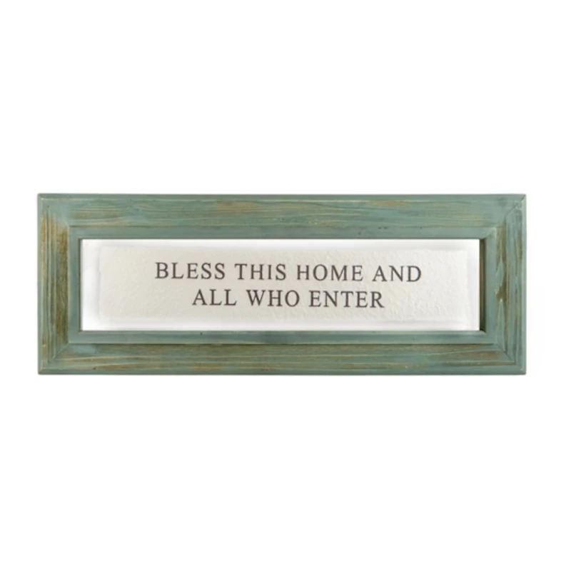 Bless This Home and All Who Enter Wall Plaque