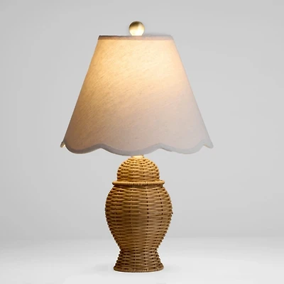 Natural Rattan Ginger Jar Table Lamp