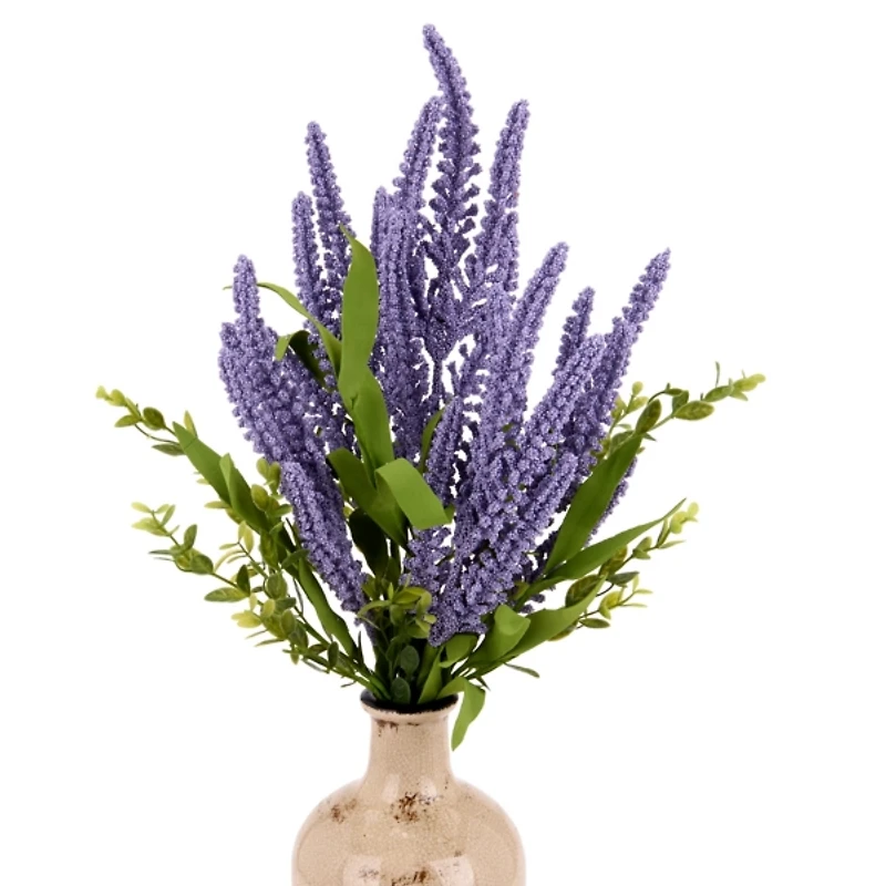 Purple Heather & Greenery Bush