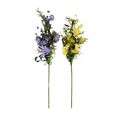 Spring Flowers and Greenery Stems