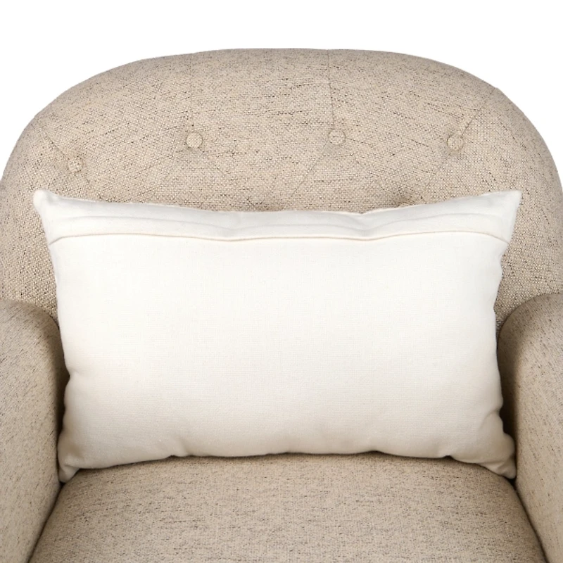 White Tonal Ivey Lumbar Pillow