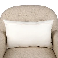 White Tonal Ivey Lumbar Pillow