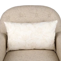 White Tonal Ivey Lumbar Pillow
