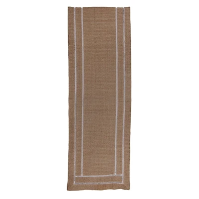 Neutral Waffle Woven Table Runner