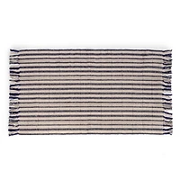 Blue Woven Stripe Scatter Rug