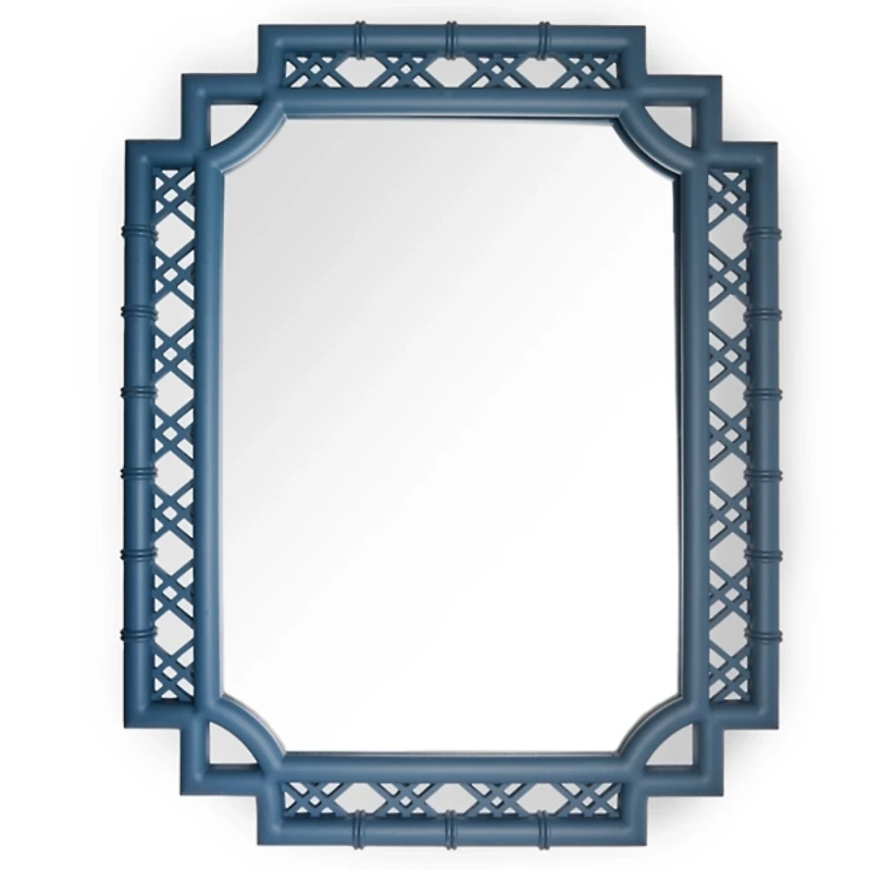 Brenley Blue Lattice Wall Mirror
