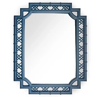 Brenley Blue Lattice Wall Mirror