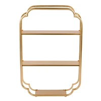 Gold Metal Scalloped Corners Wall Shelf