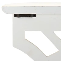 White Carved Wood Wall Shelf