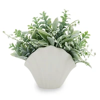 Lambs Ear Arrangement in Shell Vase