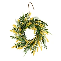 Mini Yellow Foam Mixed Fern and Berry Wreath