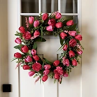 Tulips and Ranunculus Mix Wreath