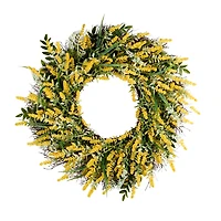Yellow Foam Mixed Fern and Berry Wreath