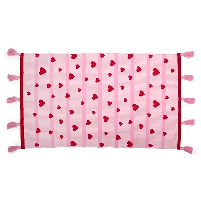 Pink and Red Hearts Scatter Rug
