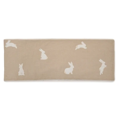 Tan Playful Bunnies Table Runner