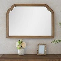 Nicole Natural Wood Mantel Wall Mirror