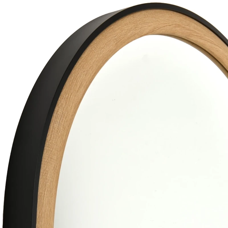 Black and Brown Arched Wall Mirror