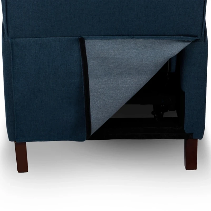 Navy Upholstered Dalton Recliner