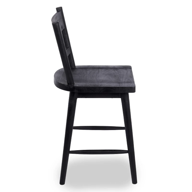 Willow Black Wood Counter Stool