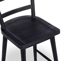 Willow Black Wood Counter Stool