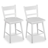 Willow Ivory Wood Counter Stools, Set of 2