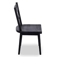 Willow Black Wood Dining Chairs, Set of 2