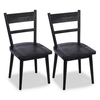 Willow Black Wood Dining Chairs, Set of 2