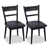 Willow Black Wood Dining Chairs, Set of 2